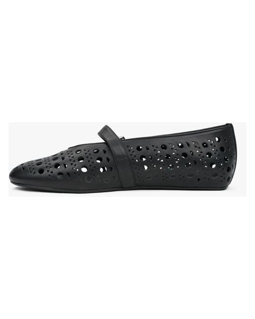 ESTRO Black Ballerina Shoes