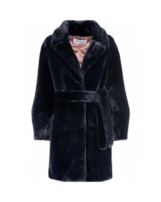 Nenette Black Belted Coats