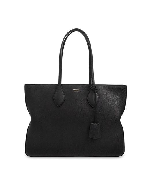 Ferragamo Black Shopping Bags