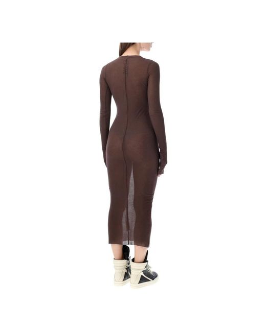 Rick Owens Brown Knitted Dresses