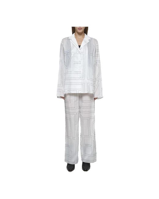 Totême  White Wide Trousers