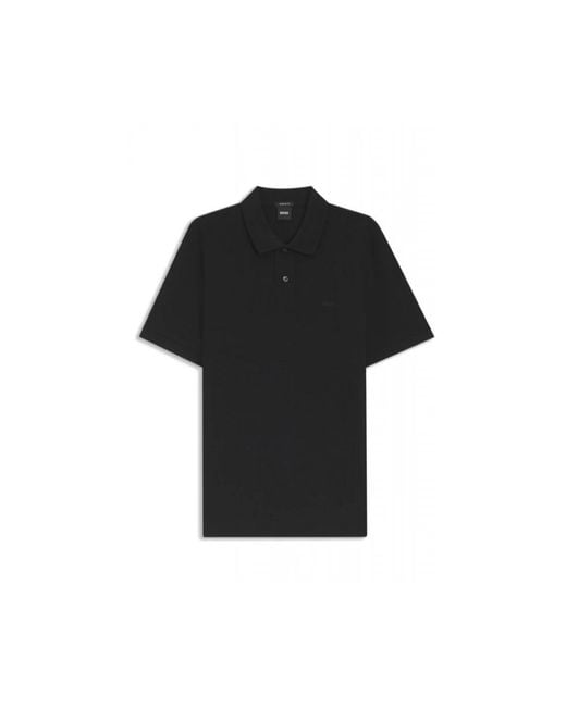 HUGO Black Polo Shirts for men