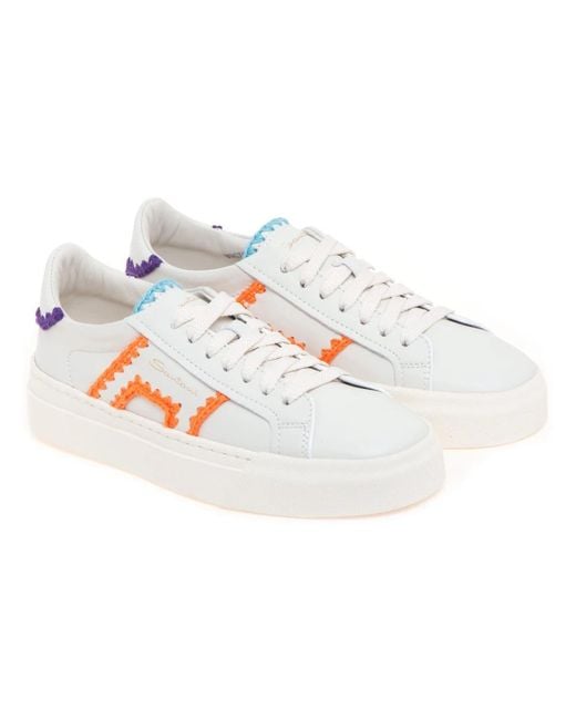 Santoni White Sneakers
