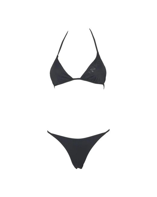 Pinko Badmode ,Zwart ,Polyester Bikinis in het Blue