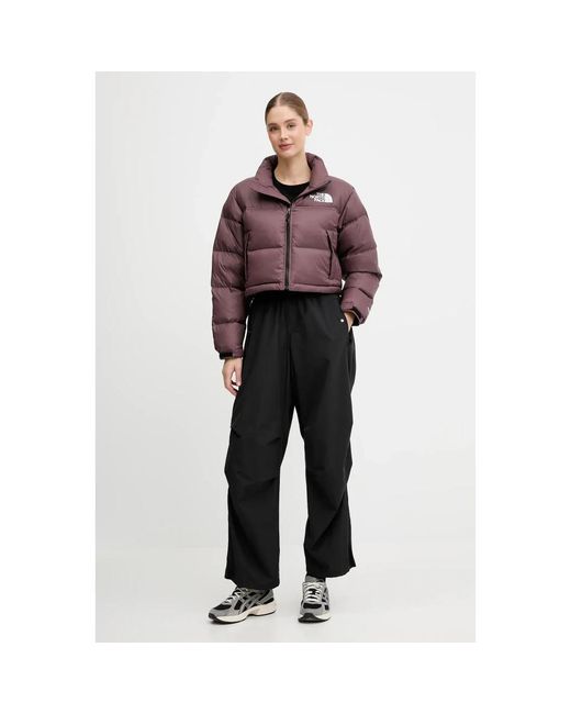 The North Face Nuptse Short Jacket in het Red