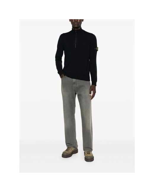 Turtlenecks Stone Island de hombre de color Black