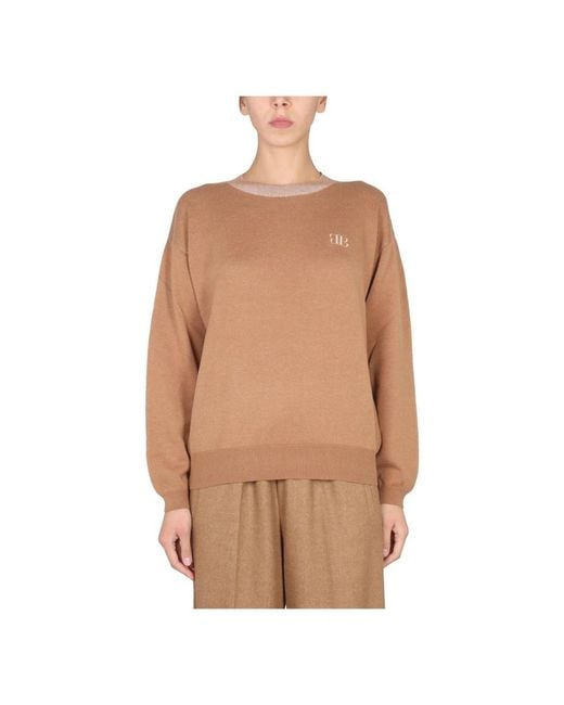 Ballantyne Brown Round-Neck Knitwear