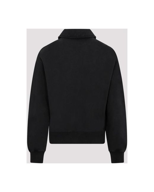 Dior Schwarzer baumwoll-sweatshirt polo-kragen in Black für Herren