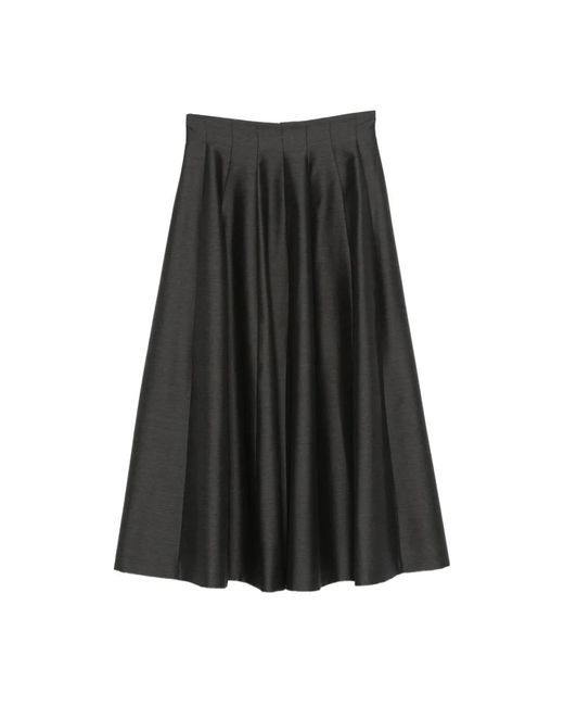 Alberta Ferretti Black Midi Skirts