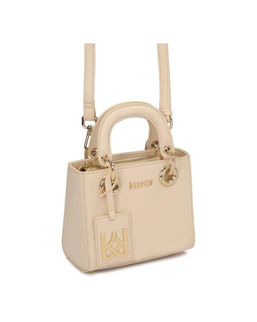 Kazar Natural Kleine Ledertasche Mit Griffen