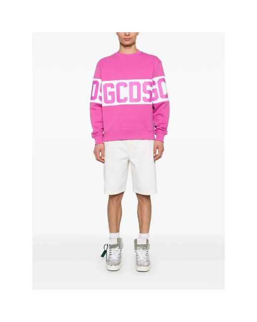 Round-Neck Knitwear di Gcds in Pink da Uomo