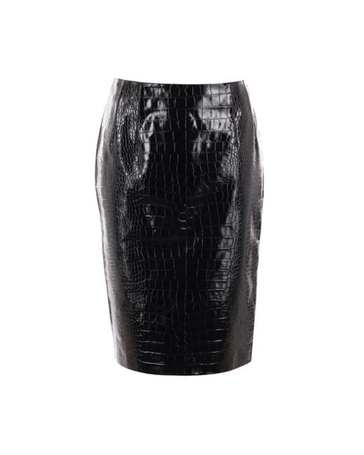 Versace Black Pencil Skirts