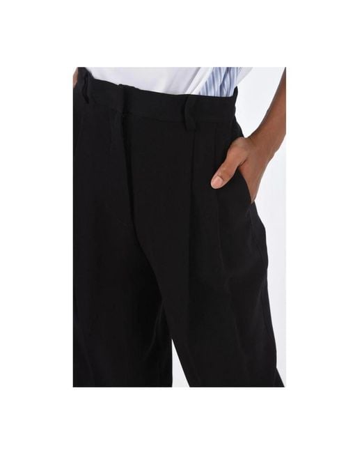 Straight Trousers Tory Burch en coloris Black