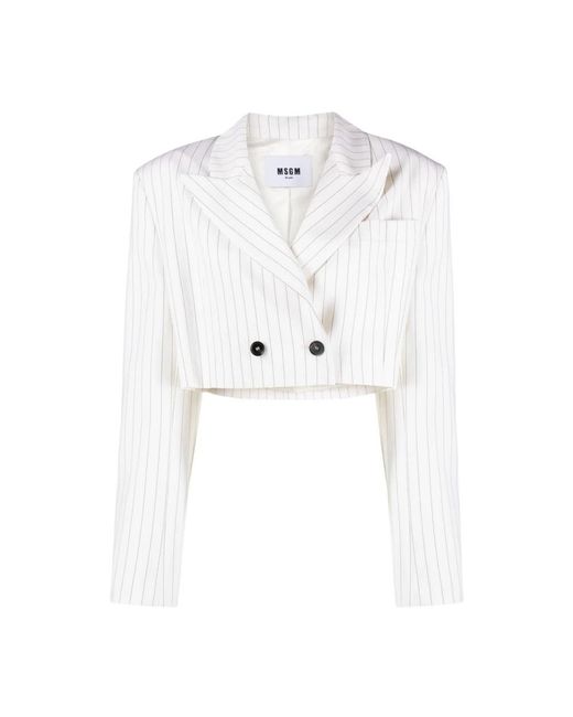 Blazers MSGM en coloris White