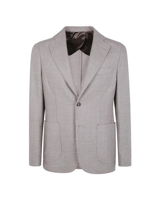 Barba Napoli Gray Blazers for men