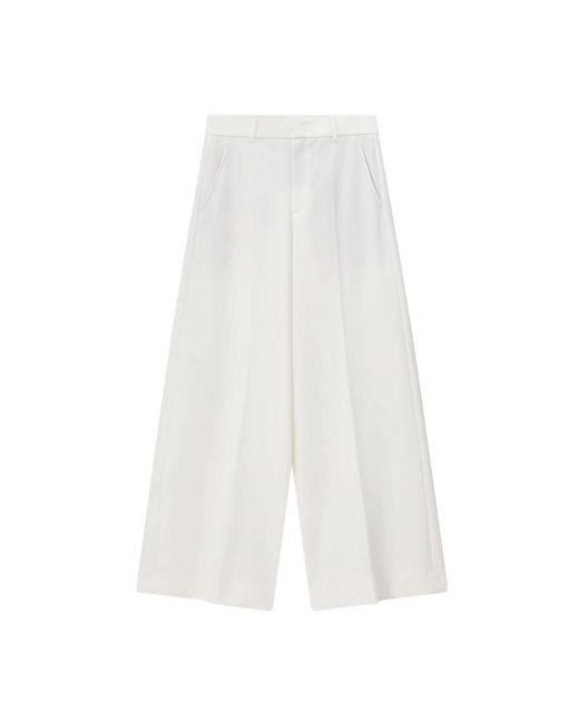 Rossi White Wide Trousers