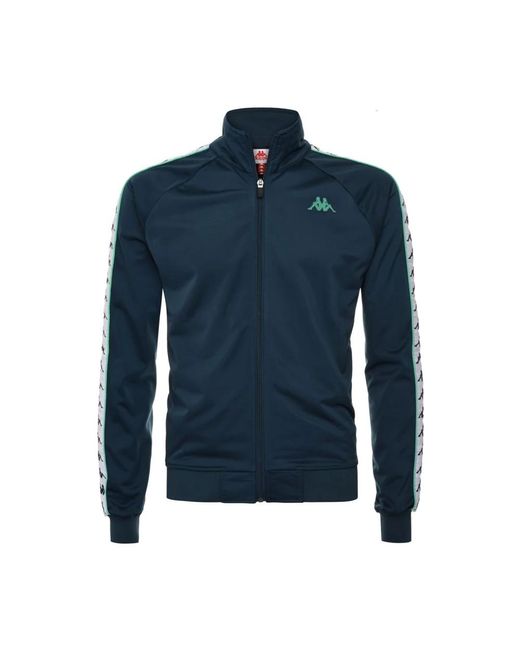 Kappa Hoodies & Sweatvesten ,Blauw ,Blauwe Slim Fit Sweatshirt Met Volledige Rits in het Blue voor heren