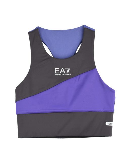 EA7 Blue Sleeveless Tops