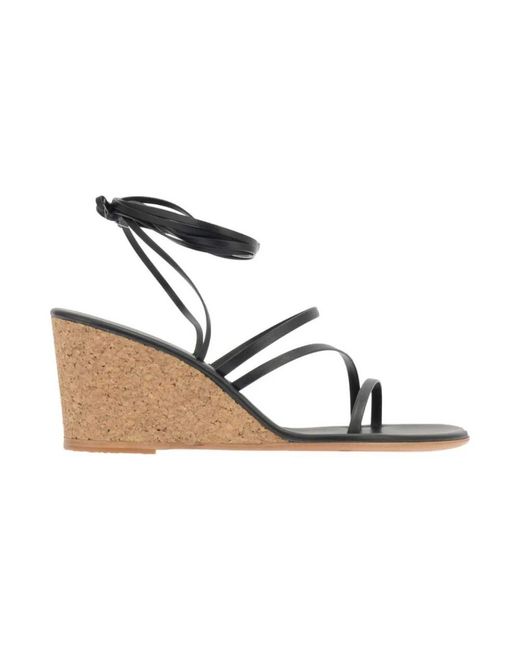 Ancient Greek Sandals Metallic Wedges