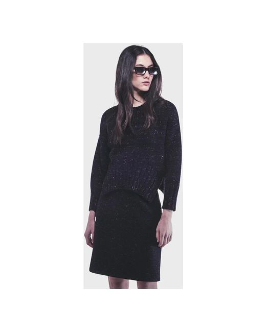 Liviana Conti Black Kaschmirpullover Mit Gekürzter Länge