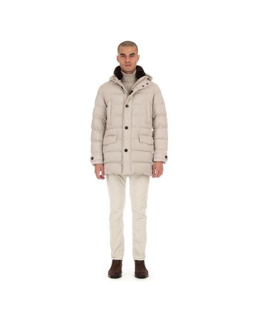 Moorer Gray Down Jackets for men