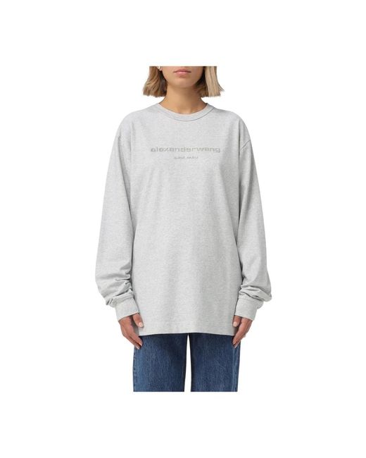 Long Sleeve Tops Alexander Wang en coloris Gray