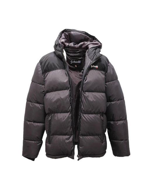 Schott Nyc Utah Gesteppte Jacke Grau in Gray für Herren