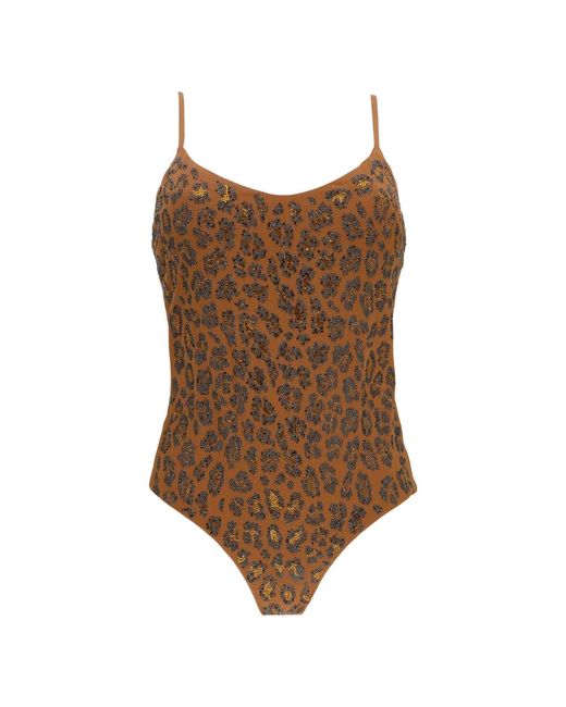 Swimwear > one-piece Fisico en coloris Brown