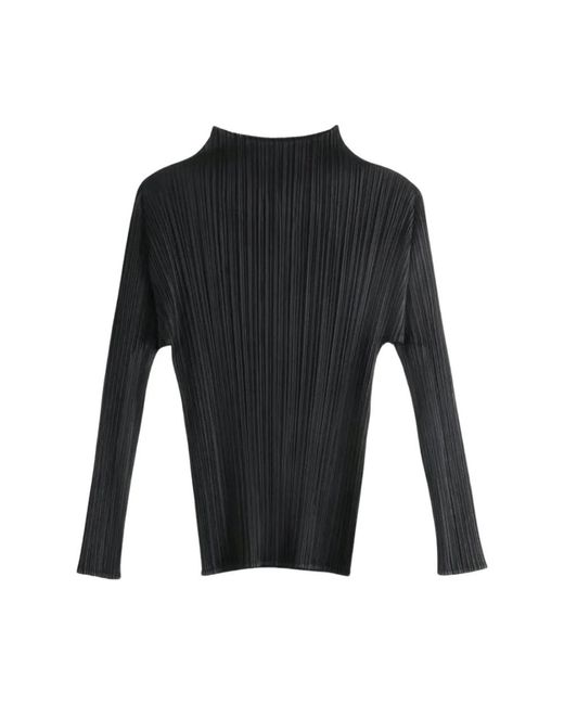 Issey Miyake Black Long Sleeve T-Shirts