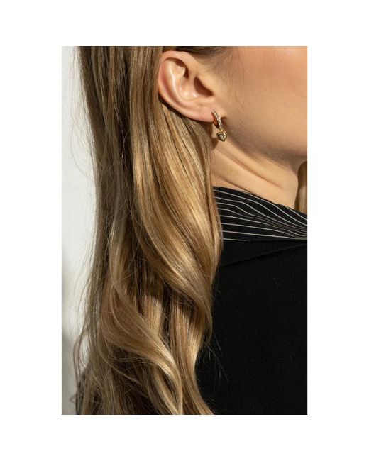 Earrings COACH de color Metallic