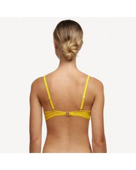Chantelle Texture Push-Up Bh in het Yellow