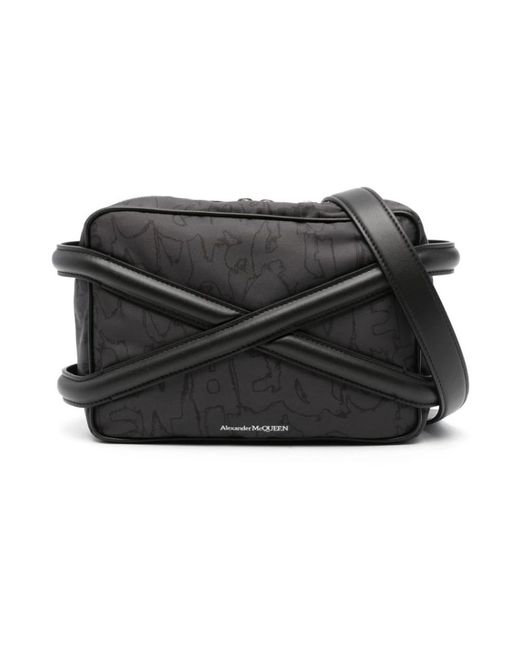 Alexander McQueen Black Cross Body Bags for men
