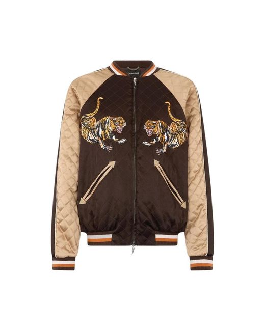 Roberto Cavalli Tijger Bomberjack in het Brown voor heren