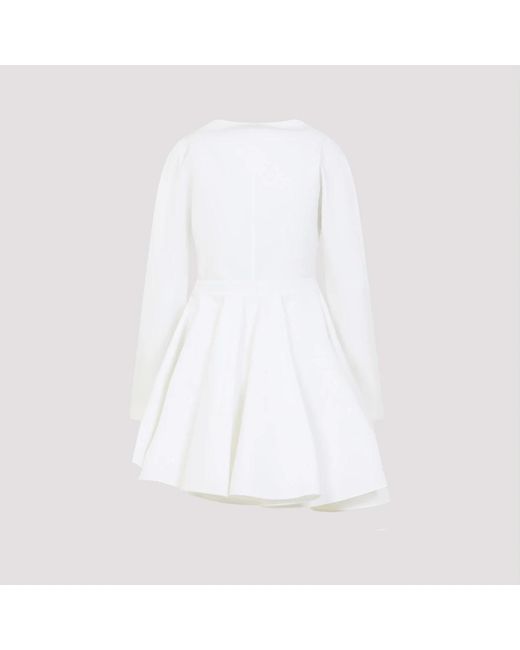 Alaïa Kleedjes ,Wit ,Katoen Elegante Witte Jurk Voor Vrouwen in het White