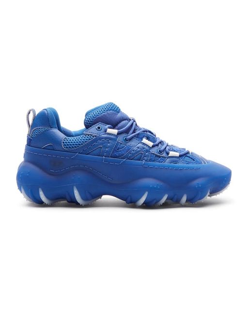 DIESEL S-prototype p1 - low top-sneakers mit overlay aus gummi in Blue für Herren