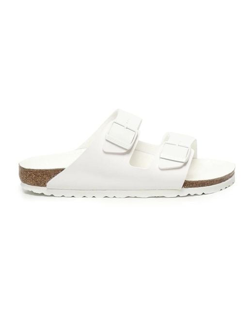 Birkenstock White Sliders
