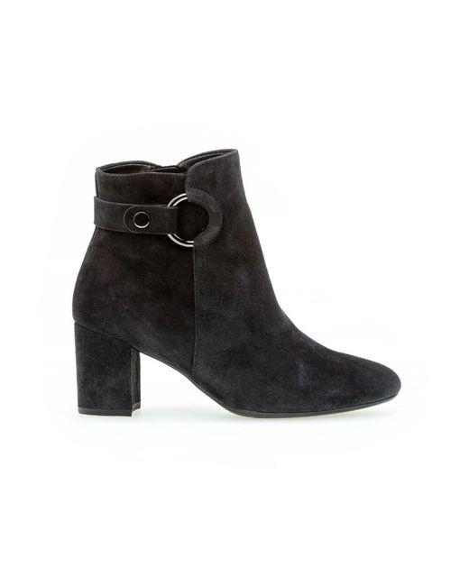 Gabor Black Blaue samt stiefeletten