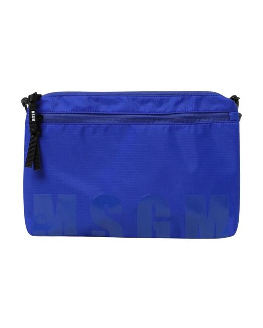 MSGM Logo Umhängetasche in Blue für Herren