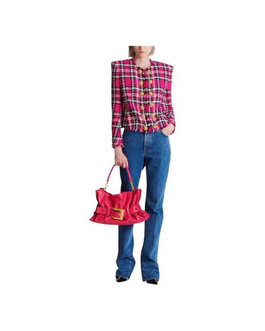 Balmain Tweed Jackets in het Pink