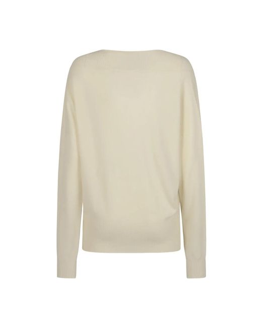 V-Neck Knitwear Alberta Ferretti en coloris Natural