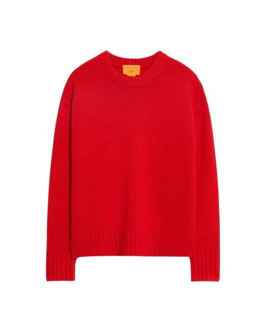 Guest In Residence Red Round-Neck Knitwear