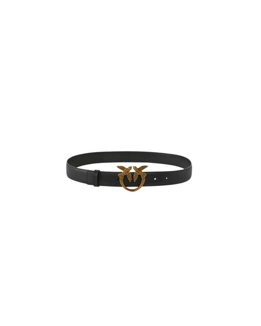 Pinko Accessoires ,Zwart ,Leer Love Berry H3 Riem in het Black
