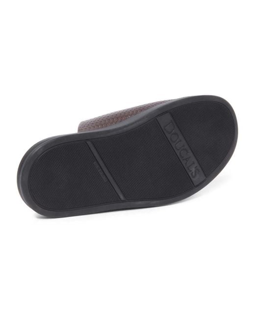 Doucal's Brown Sliders for men