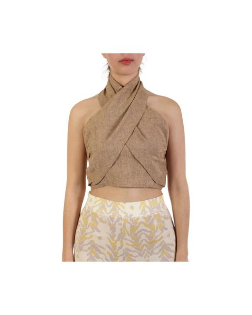 Marella Sleeveless Top in het Natural