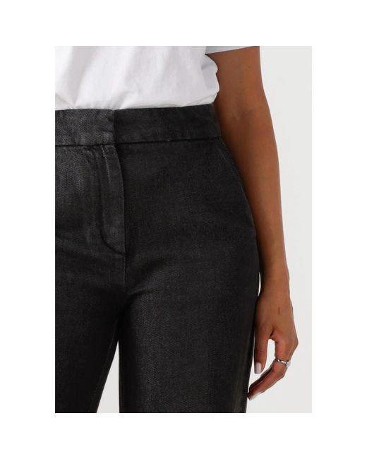Another Label Jeans ,Zwart ,Denim Zwarte Wijde Denim Broek in het Black