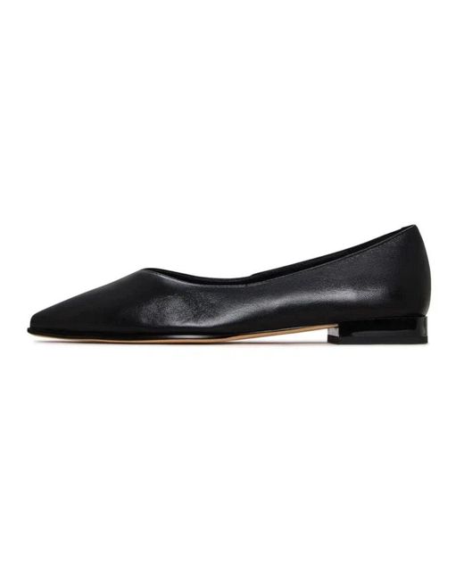 CESARE GASPARI Black Klassische Schwarze Spitze Ballettflats