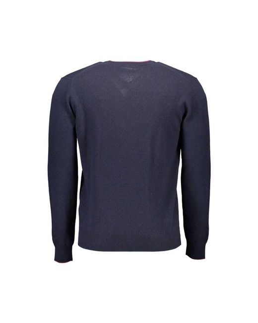 Harmont & Blaine Blaue Woll Herren Pullover in Blue für Herren