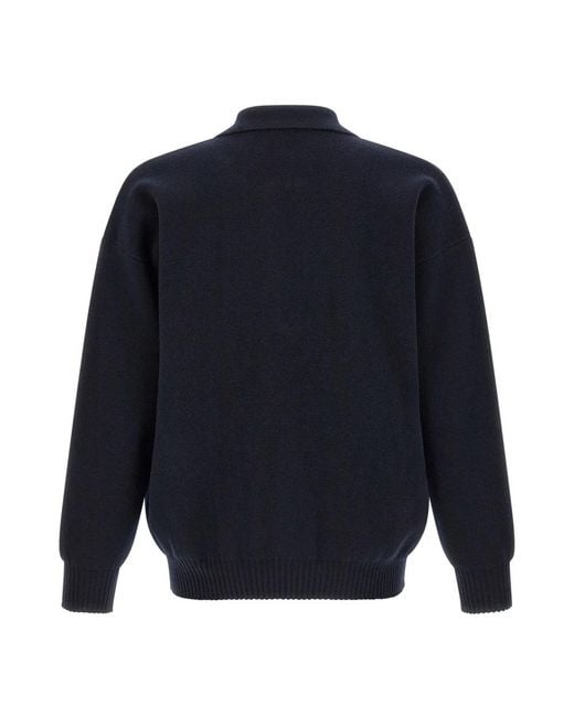 Roberto Collina Blue Round-Neck Knitwear for men