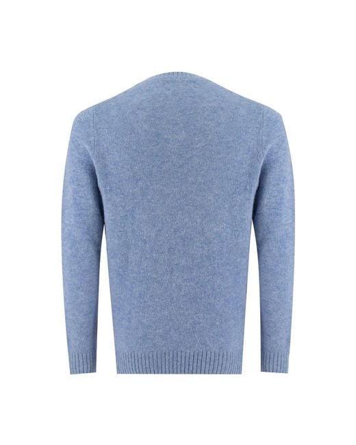 Mc2 Saint Barth Blue Round-Neck Knitwear for men