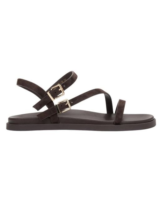 ESTRO Brown Flat Sandals